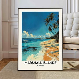 Marshallinseln Druck, Marshallinseln Poster, Marshallinseln Wandkunst, Marshallinseln Reise, Marshallinseln Kunstdruck
