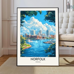 Norfolk Print, Norfolk Wall Art, Norfolk Poster, Norfolk Photo, Norfolk Poster Print, Norfolk Travel Poster, Norfolk Virginia poster