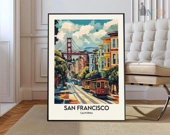 Impresión de San Francisco, póster de San Francisco, arte de San Francisco, arte mural de San Francisco, foto de San Francisco, fotografía de San Francisco