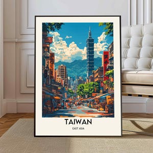 Taiwan poster, Taiwan Wall Art, Taiwan Print, Taiwan Photo, Taiwan Poster Print, Taiwan Travel Poster, Taipei Taiwan, Taipei 101 wolkenkrabber