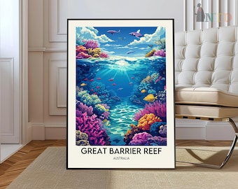 Great Barrier Reef, Great Barrier Reef Poster, Great Barrier Reef Reise, Great Barrier Reef Kunstdruck, Great Barrier Reef Australien Print