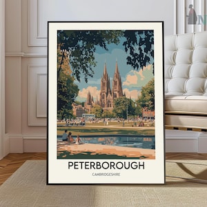 Peterborough poster, Peterborough Wall Art, Peterborough Print, Peterborough Photo, Peterborough Poster Print, Peterborough England poster