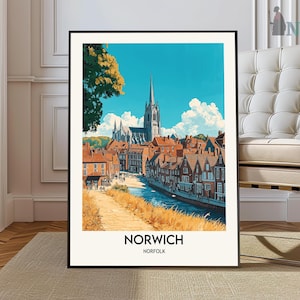 Norwich Print, Norwich Wall Art, Norwich Poster, Norwich Photo, Norwich Poster Print, Norwich England Travel Poster, Norwich England poster