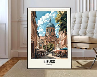 Neuss poster, Neuss wall art, Neuss print, Neuss photo, Neuss poster print, Neuss travel, Neuss city Germany, Neuss map, Neuss Decor poster