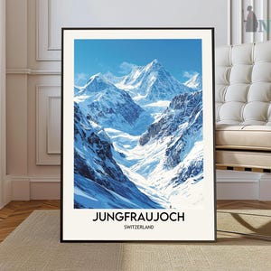 Jungfraujoch Switzerland Poster: Museum Quality Fine Art Print