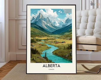 Alberta poster, Alberta wall art, Alberta print, Alberta photo, Alberta poster print, Alberta travel, Alberta city, Alberta Canada map