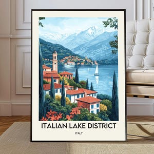 Italian Lake District poster, Italian Lake District Wall Art, Italian Lake District Print, Italian Lake Photo, Italian Lake Poster Print