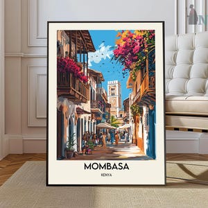 Mombasa Print, Mombasa Poster, Mombasa Wall Art, Mombasa Travel, Mombasa art print, Mombasa City artwork, Mombasa Photo, Mombasa Kenya Print