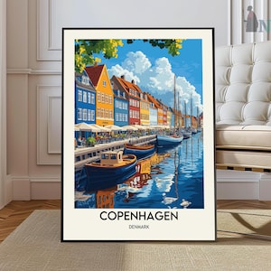 Copenhagen Travel Poster, Copenhagen Wall Art, Copenhagen Poster Print, Copenhagen Photo, Copenhagen Decor, Copenhagen  Denmark