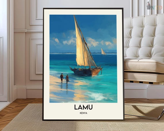 Lamu Island Poster Print Kenya Wall Art UNESCO Swahili Coast