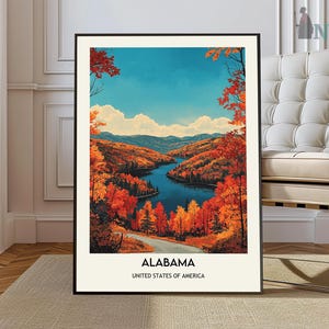 Alabama Print, Alabama Wandkunst, Alabama Poster, Alabama Foto, Alabama Posterdruck, Alabama Wanddekor, Alabama Reiseplakat