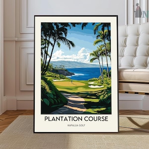 Plantation Course at Kapalua Golf poster, Plantation Course at Kapalua Golf Wall Art, Plantation Course at Kapalua Golf art, Maui in Hawaii