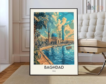 Baghdad Ancient Market Art Print, Vibrant Iraq Bazaar Scene - Etsy