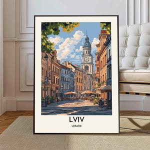 Lviv-poster, Lviv-muurkunst, Lviv-afdruk, Lviv-foto, Lviv-posterafdruk, Lviv-reisposter