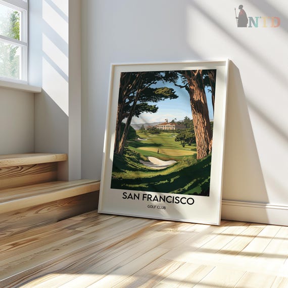 San Francisco Golf Club Poster: Alister Mackenzie Design - Etsy
