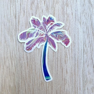 Palm Tree Stickers, 2 Stickers per order, Waterproof Vinyl Sticker, Beach Summer Vibes, Multicolor