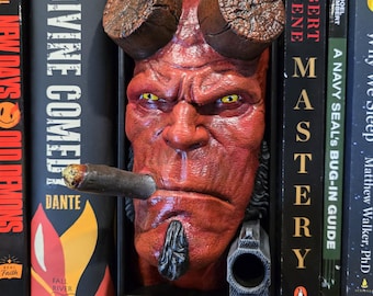 Big Red Book Nook: Hand Painted Fantasy Shelf Decor
