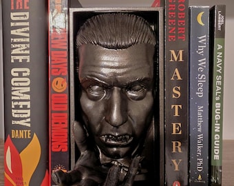 Dracula Book Nook Gothic Horror Bookshelf Insert Vampire Shelf Display for Books Movies Games