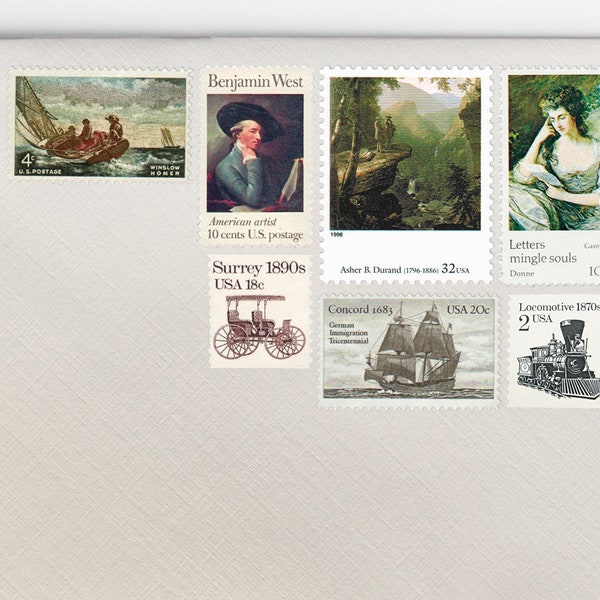 Posts (5) 2 oz wedding invitations - Old World Romance, Classic and Traditional unused vintage postage stamp sets
