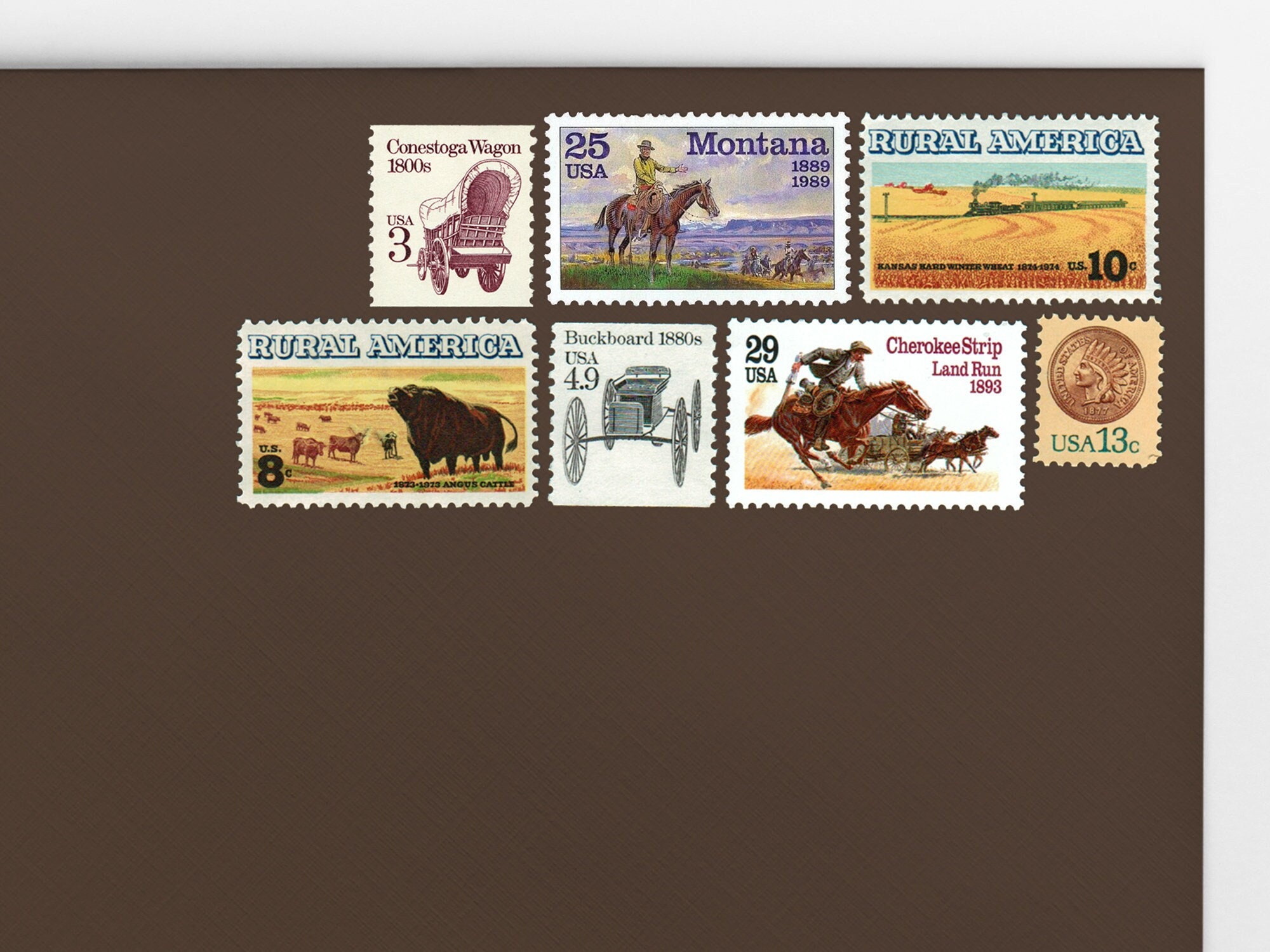 Western Wear USPS First Class Forever Postage Stamps 1 Book of 20 Cowboy  Rodeo Ranch Farm Agriculture Birthday Anniversary Wedding Celebrate (20  Stamps) 