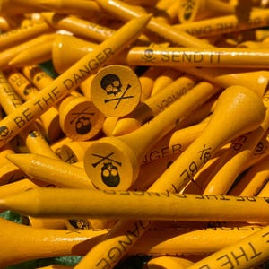 100 - 2 3/4&#39;&#39; - Be the Danger/Send It - Bamboo Golf Tee