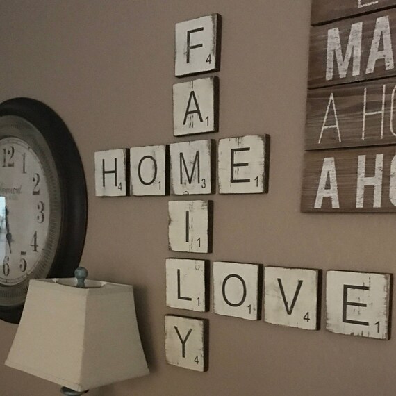 Azulejos De Letras Grandes Para La Pared Decoracion Del Hogar Etsy