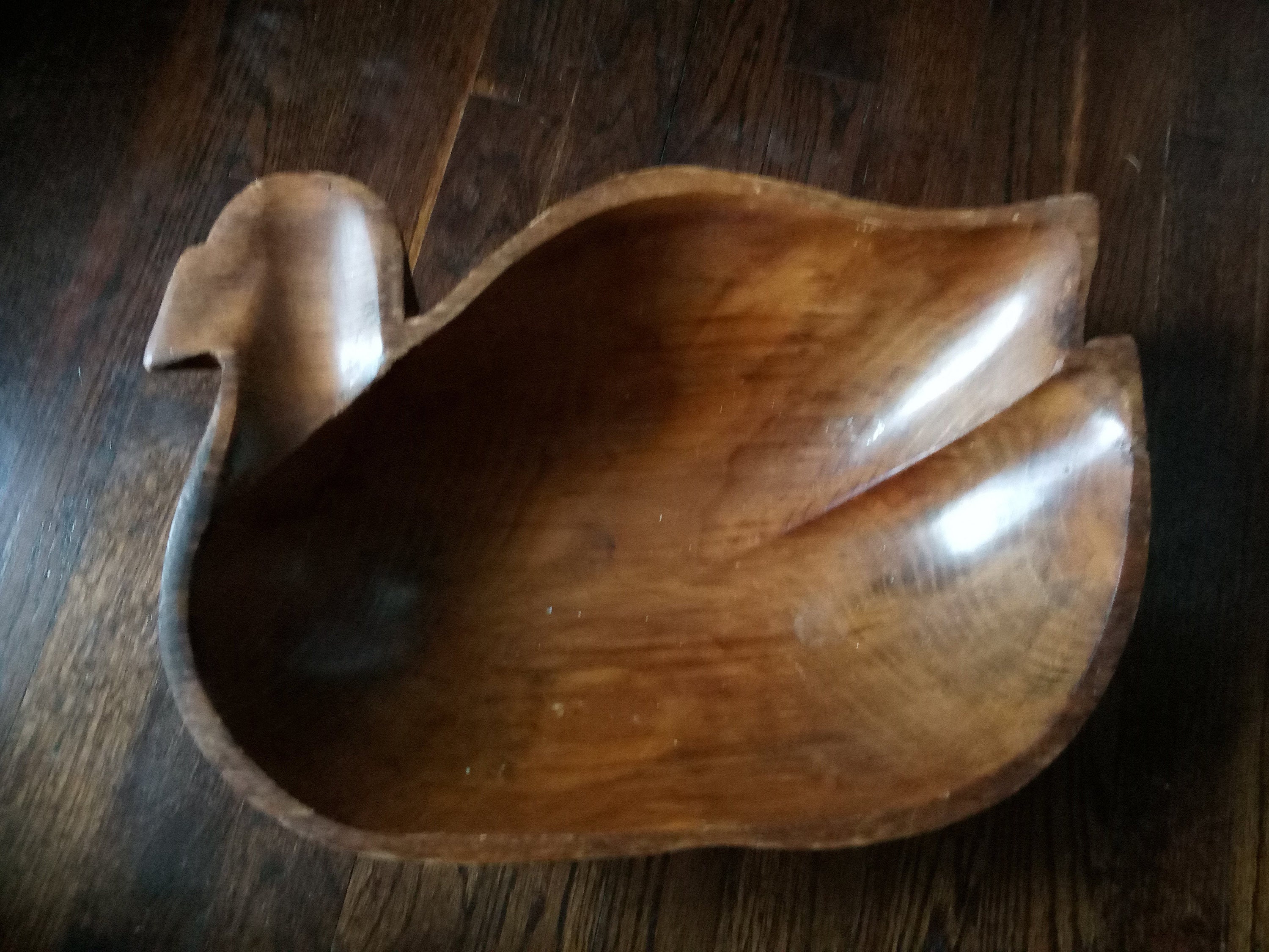 Große hölzerne Ente Schale | Etsy