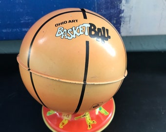 verband Belangrijk nieuws inkt Vintage Tin Ohio Art Basket Ball Bank Tin Basketbal - Etsy België
