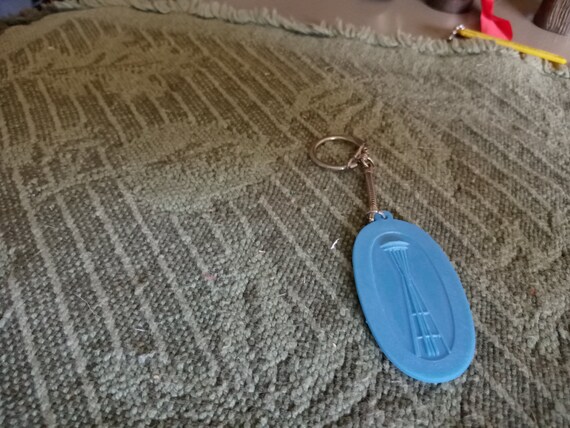 Vintage Plastic The Space Needle Keychain Gem