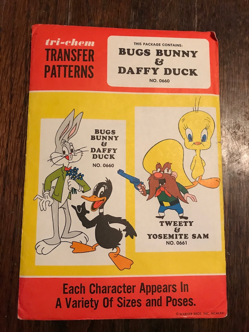 0661 Tweety and Yosmite Sam Transfers Tri Chem Transfer Patterns No