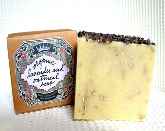 Organic Lavender and Oatmeal Olive Oil Soap 100g