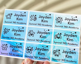 Holographic Name Stickers: Waterproof Custom Labels for Kids School Supplies Daycare Tags Name Label