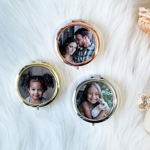 Custom Photo Compact Mirror: Personalized Pocket Makeup Mirror Handheld small
