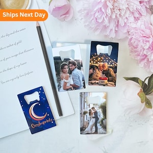 Custom Photo Bottle Opener: Personalized Stainless Steel Wedding Favor Logo Corporate Gift