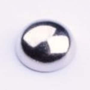 10mm Metallic Silver or Ruby Red AB Cabochon, flat back round, pack of 144