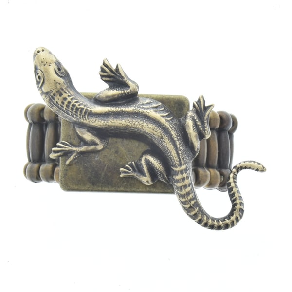 Lizard Ring, Vintage gold, one size fits all, 1 each   (Ring-3)