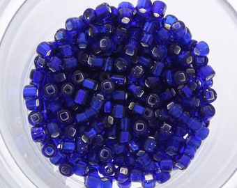 Matsuno Japanese Glass Seed Beads 6/0, Silver Lined Square Hole