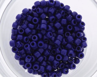 Miçangas japonesas Matsuno de 3,6 mm, tamanho 6/0, azul marinho opaco, 17 gramas