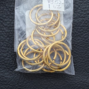 20mm Jump Ring Finding, Thick 2mm = 14 gauge, Gold Finish, Made in USA, pack of 12