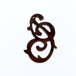 Celtic Knot Walnut Natural Brown Wood Cut Out Pendant, 2.15 inches, 1 per package