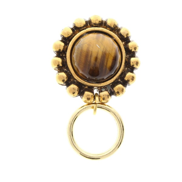 Tiger Eye Readers Eyeglass or Badge Clip Holder, Antique Gold or Antique Silver, easy magnetic clasp, Made in USA, Each