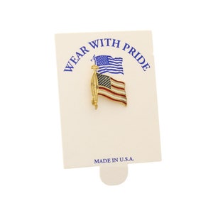 flag  pin  USA Flag Lapel Pin, made in USA, 17mm x 15mm, enameled clutch back pin, sold 20  each, LPFLAG1