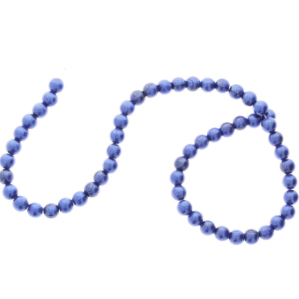 Italian Midnight Pearl Blue Lucite Beads, 6mm, pack of 55