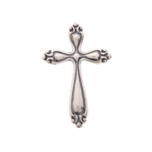 45mm Cross Charm, Classic Silver,pack of 6