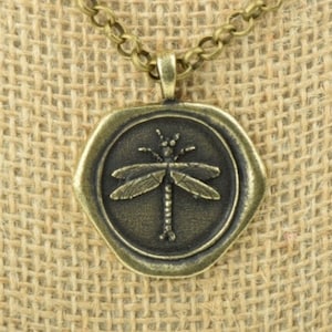 Vintage Bronze Hand Carved Dragonfly Pendant Necklace Women - Temu