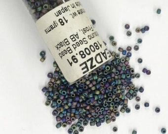 2mm Japanese Glass Matsuno 11/0 Seed Beads, Black, Approx. 2587 beads 18008.91