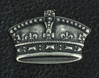 made in USA Pack of 3 Royal Crown Charm Stamping 15277BR Antique Gold