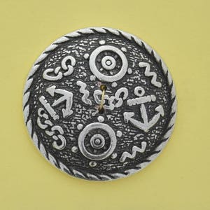 Vintage Button, Navy  2 hole, 38mm, antique silver plated, made in Germany, pack of 4