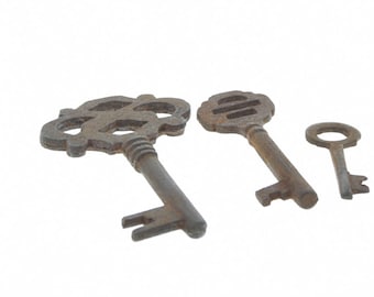 Assorted rustic key set, package of 3 keys , P4325RU/Mix