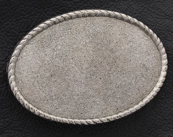 Base de boucle de ceinture pour embellissement, finition argent antique, 3,5 pouces chacune